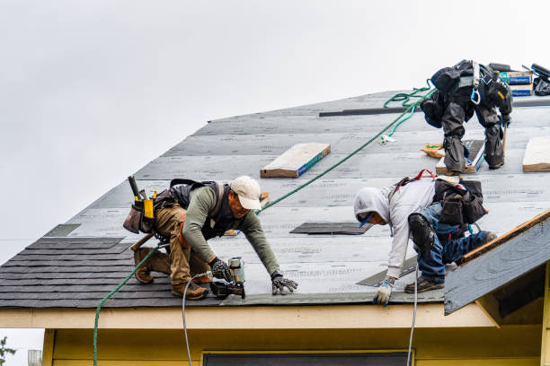 Professional Gutter Installation technician working in Dickson, OK